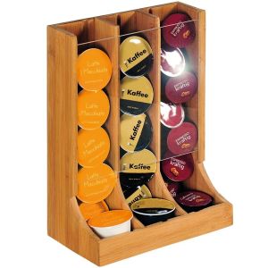 newest bamboo k cup dispenser coffee pod storage drawer