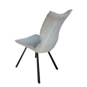 Fabric Shell Upholstered Restaurant Dining Chairs Polyester Material Wear Proof