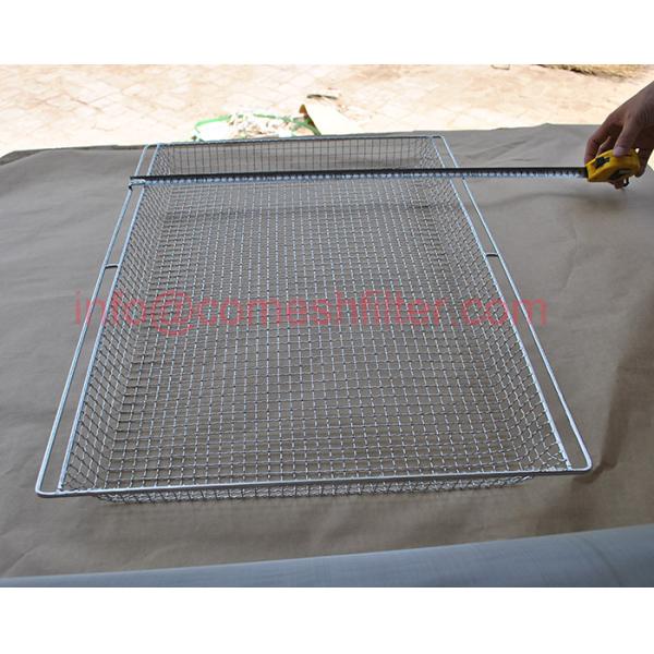 Food Grade Metal Wire Mesh Tray For Drying Ss Perforated Container