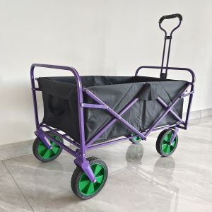 Folding Wagon Stroller Retractable Handle Practical Camping Cart Custom Wheel