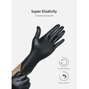 EN455 Thickened Drilled Industrial Nitrile Glove For Car Repair