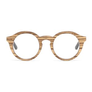 CE FDA Round Wooden Optical Glasses Engraving Logo