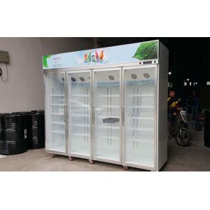 Air Cooling Upright Supermarket Display Refrigerator Showcase Commercial