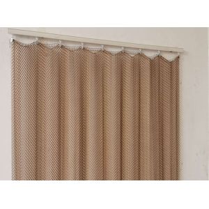 Anodized Aluminum Coil Drapery Customized Metallic Woven Curtains