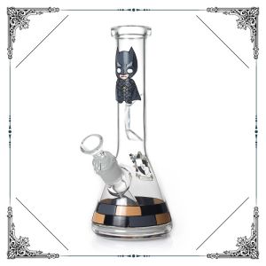 Phoenix Design Batman On Glass Smoking Water Pipe Heady Glass Beaker Bong Hookah