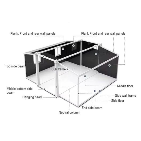 20ft Expandable Container House with Kitchen Modern Design Fully Furnished 2 Bedroom Portable Living from Customized