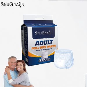 Summer Plain Woven Disposable Adult Incontinence Pants with Freely Offered
