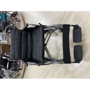 XL 22inch Seat Folding Steel Wheelchair With Detachable Arms 125kg