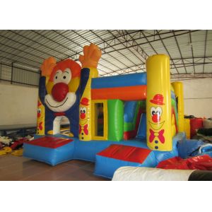 Circus clown inflatable combo house waterproof PVC fabric inflatable clown