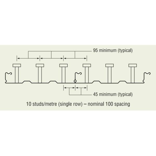 0.75 - 1.0mm Composite Decking Roll Forming Machine 300mm Galvanised Metal Profile Sheet