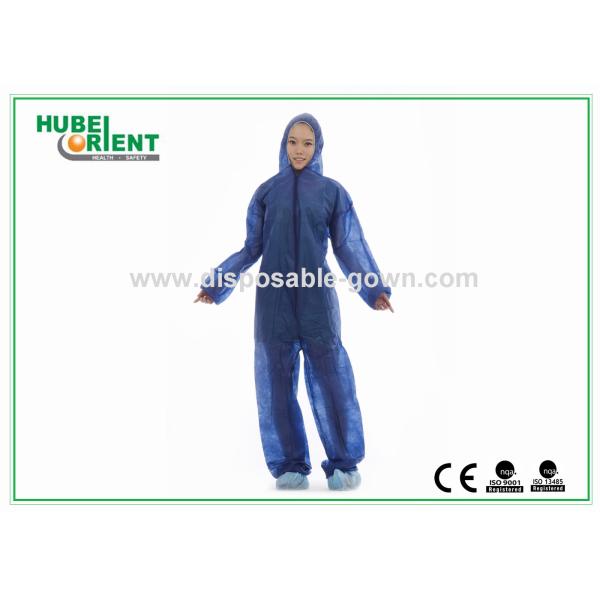 SMS Protective Orange Disposable Coveralls/Disposable Hazmat Suits For Laboratory/Factory