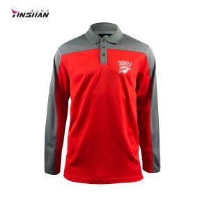 Comfortable Long Sleeve Men's Polo Shirts Personalized Printing Design for