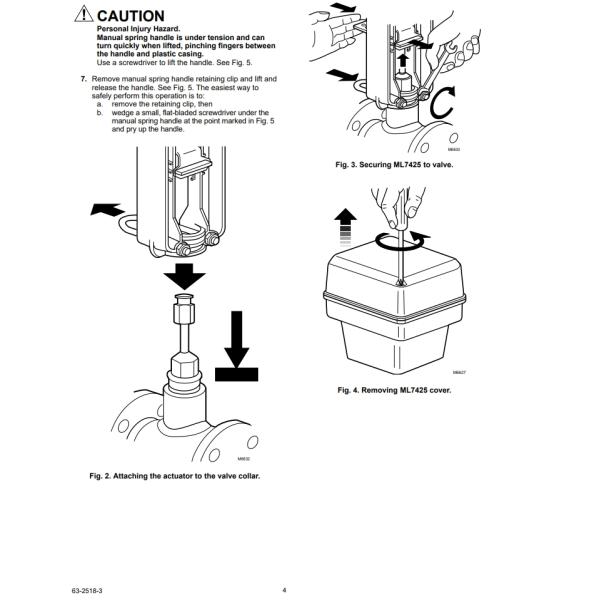 HONEYWELL ML7425A8018E Electric Linear Valve Actuator for Industrial Applications