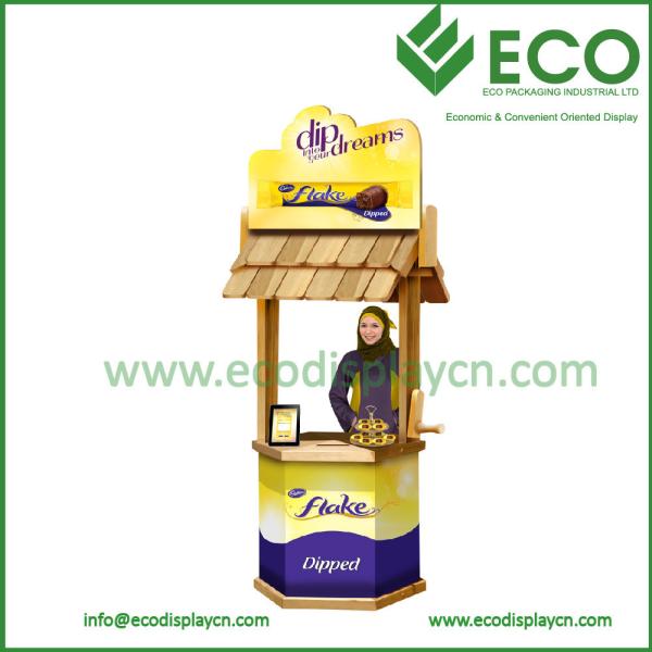 POS Corrugated Cardboard Advertising Promotion Table, Chocolate Promotion Table