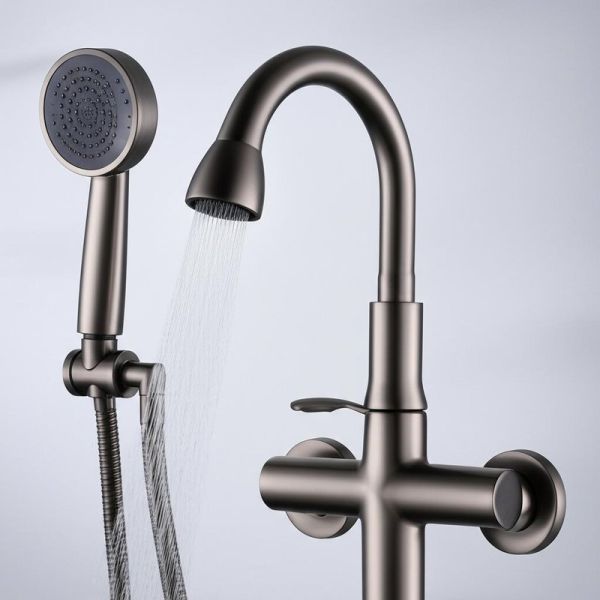 Buy Customizable Brass Faucets with Gunmetal Finish and Hand Shower at wholesale prices