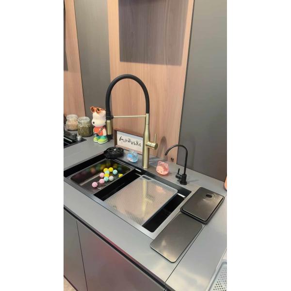 Buy Undermount Single Basin Rectangular Handmade Kitchen Steel Sink Sus304 at wholesale prices