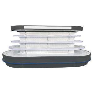 Supermarket Multideck Round Island Open Chiller Drink Display Cooler