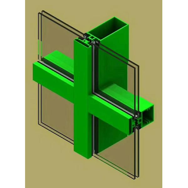 Fireproof Curtain Wall Aluminium Profile Facade Thermal Insulation