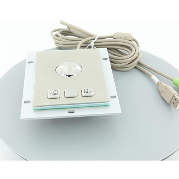 Optical Mouse IP65 Waterproof Stainless Steel Industrial Metal Trackball USB