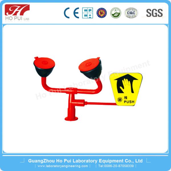 Buy Green And Red Steel Lab Casework Eye Washer Solid Brass Deck Mounted at wholesale prices