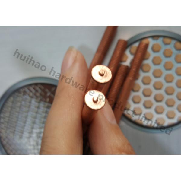 Copper Plated Stud Welder Pins With Flanged Navy Stud 0.875" Road Construction