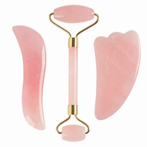 3 Pieces Jade Roller Gua Sha Set