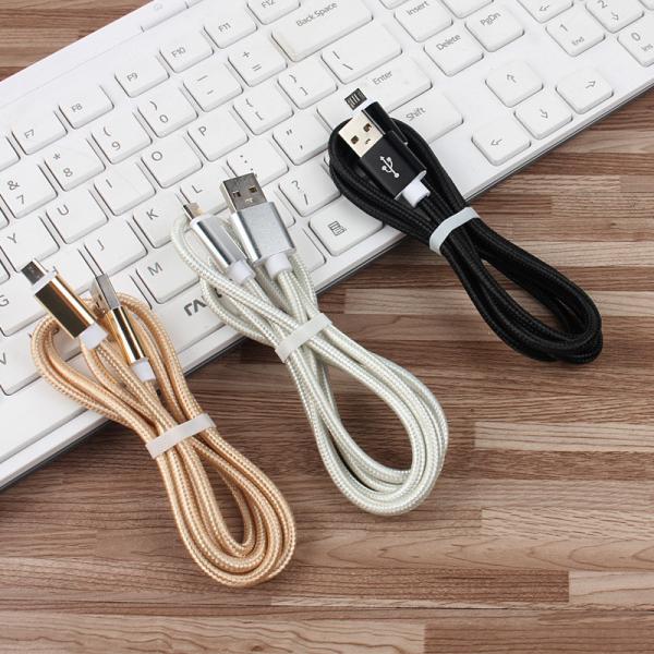 USB Type C Cable Braided Charging Micro USB Cable High Speed Charging Cord Metal Housing For Note 8 for huawei xiaomi
