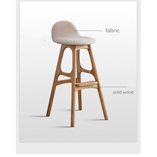 White Classic Cafe Bar Stools Weight Capacity 400 Lbs Velvet Bar Chairs Japanese