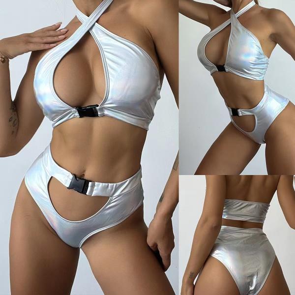 Buy 2 Piece High Waisted Bathing Suits Luxury Metal Two Piece Bathing Suits Sexy at wholesale prices