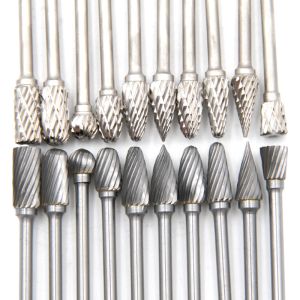 40 Cr 6mm Extended Length Carbide Burrs Safety Carbide Die Grinder Bit Set Oem