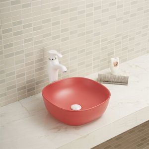 250mm 350mm Round Shallow Countertop Basin Sink Bowl Seamless