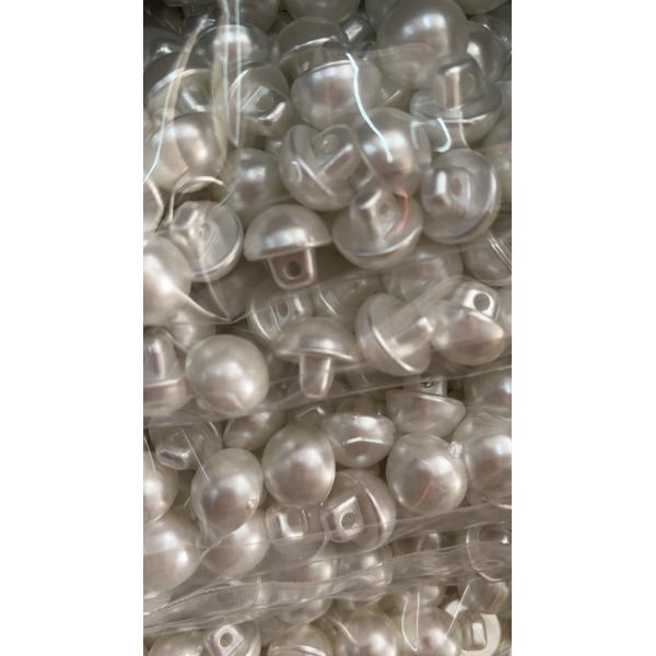 10MM 11.5MM Elegant design sewing on fancy round white pearl buttons for lady shirt and coat
