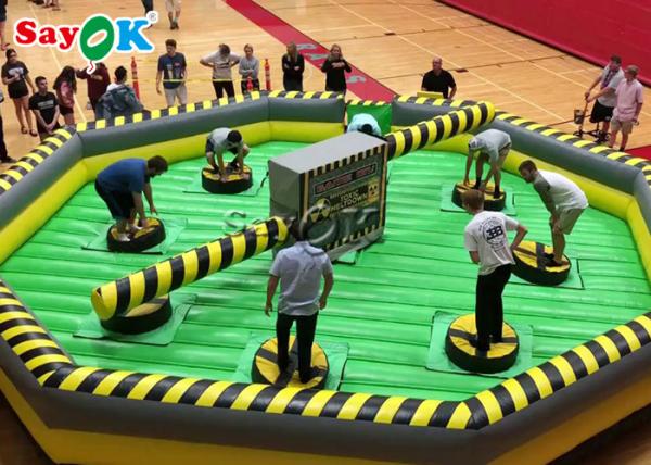 Inflatable Party Games Fun Inflatable Sweeper Game Wipeout Meltdown Obstacle Course For Kids