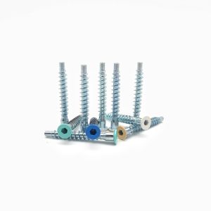 Galvanized Straight Repair Furniture Screws Countersunk Hexagonal Roller Thread