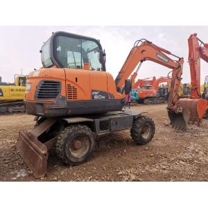 Second Hand DX60W 6T 0.175m3 Doosan Wheeled Excavator