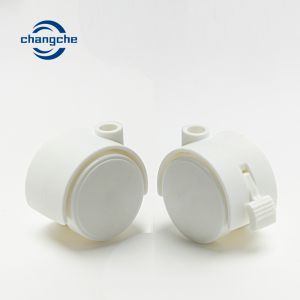 Black PVC Furniture Castors Wheels Tool With Stem 40MM