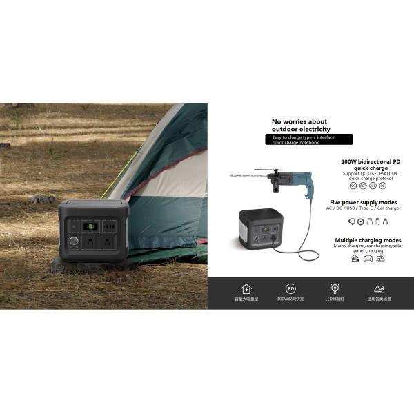 220V Outdoor Portable Power Bank 400W Power Station For Picnic