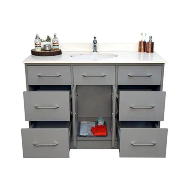 Buy Economic Hotel Room Cabinets Modern Bathroom Vanity Cabinets Marble Facet at wholesale prices