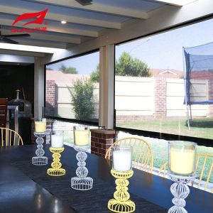 Outdoor Sunshade System with Insect Proof and Roller Motor Zip Track Outdoor