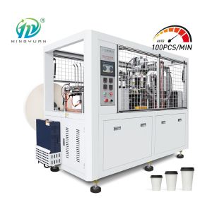 Automatic Disposable Paper Cup Machine Mechanism Durable 350gsm 3 Phase