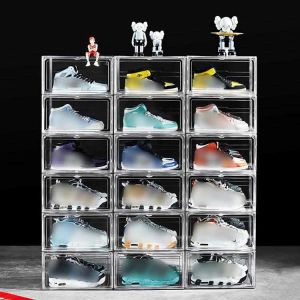 Magnetic Plastic Transparent Clear Acrylic Shoe Box Stackable