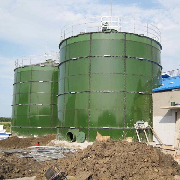Biogas Digester Bolted Steel Tank , Anti Rust Fiberglass Steel Bolted Storage Tanks