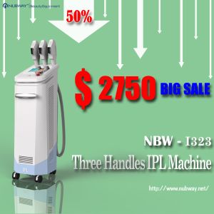 Quality 50% discount three handle IPL beauty hair removal beauty machines for wrinkles acne for sale