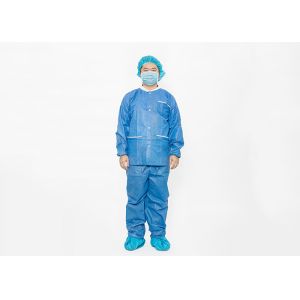 Long Sleeve SMS / Spunlace XXXL Disposable Surgical Gown