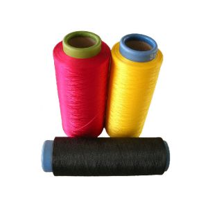 Dope Dyed 100 polyester industrial yarn 75D / 36F Him For Knitting , Embroidery