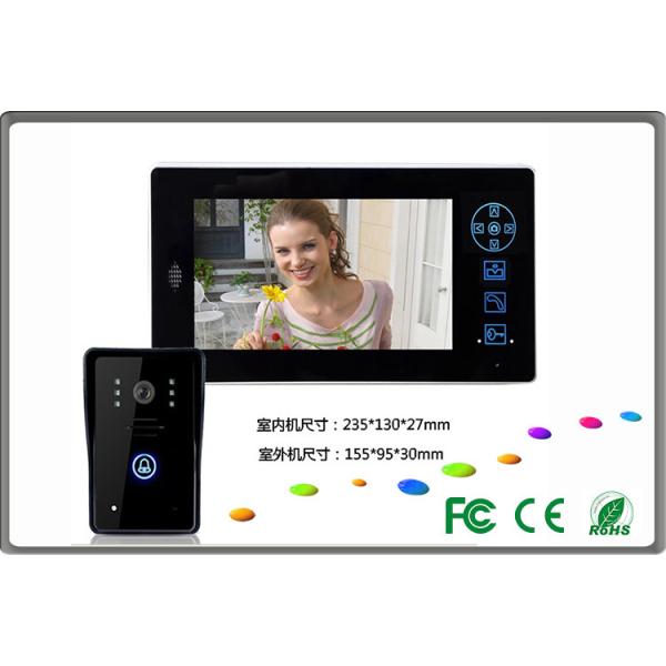 Buy touch keypad control Villa Intercom System , 7 inch color TFT LCD indoor unit at wholesale prices