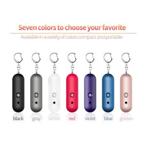 20 Lumens 6hrs Alarm Self Defense Keychains 130db Plug Pin