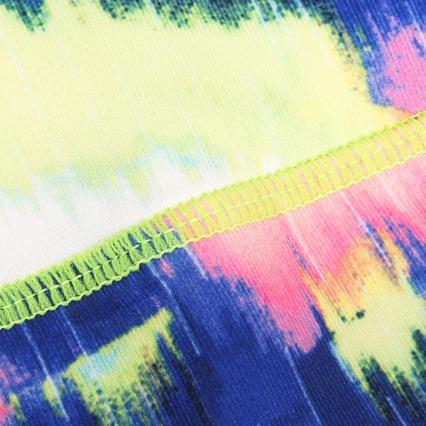 CPG Global Women's Fitness Legging Sport Running Pants Yoga Watercolor Blue Print Super Slim HK14