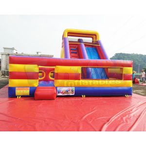 0.55mm PVC Inflatable Amusement Park Adult Bouncy Castle Slides
