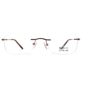 MD133 Square Metallic Optical Frames Unisex Classic Design